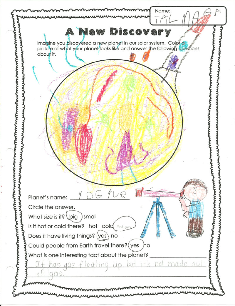 Space Themed Writing Ideas for Kindergarten