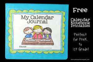Calendar Notebook Binder Printables for PreK, Kindergarten, and First Grade
