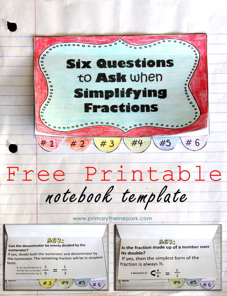 Simplifying Fractions Worksheet And Template
