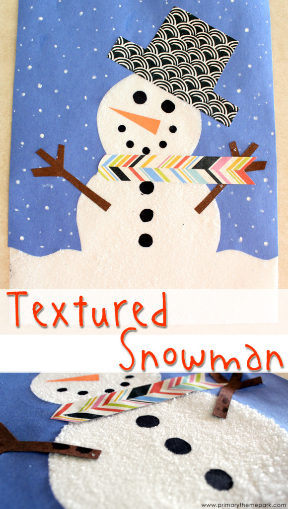 Textured Snowman Craft - Primary Theme Park