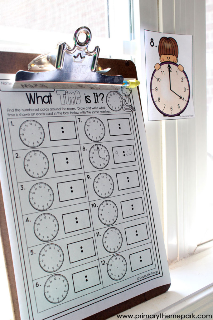 telling time activities | time to the hour first grade | telling time to the hour