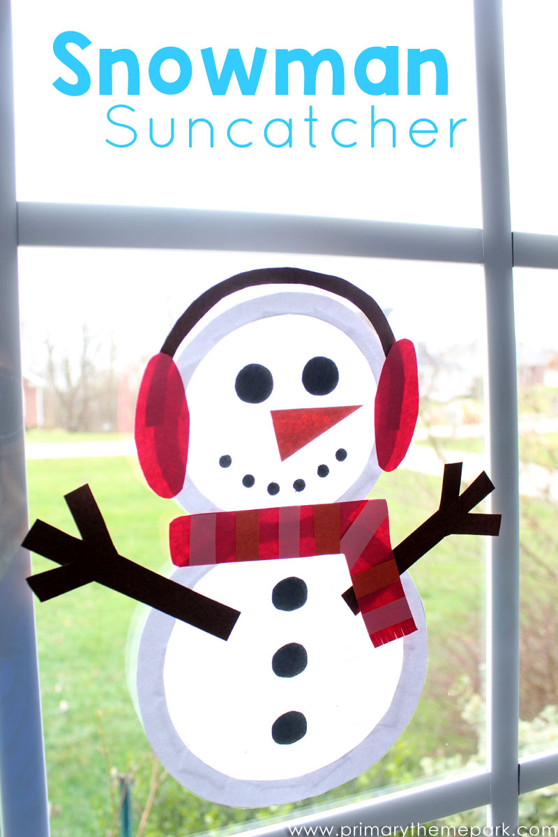 Suncatcher Snowman Craft for Kids