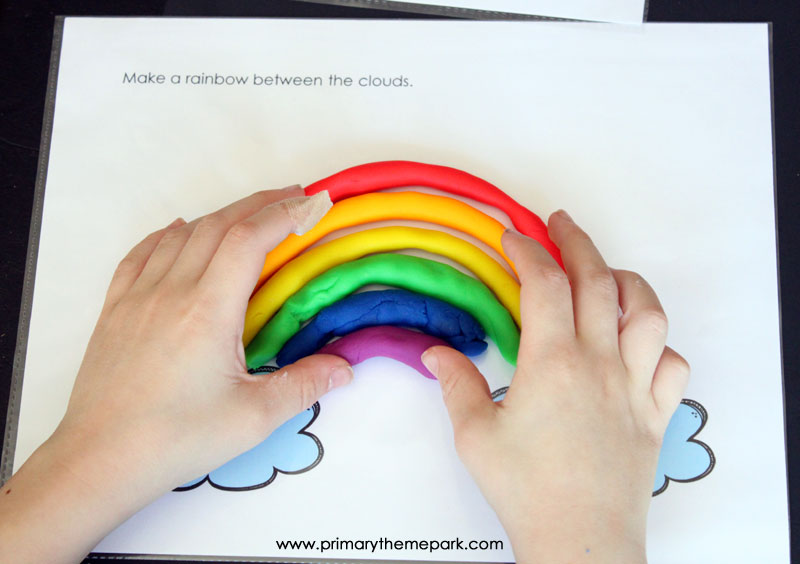 Free Printable Weather Playdough Mats. Fun for a weather unit!