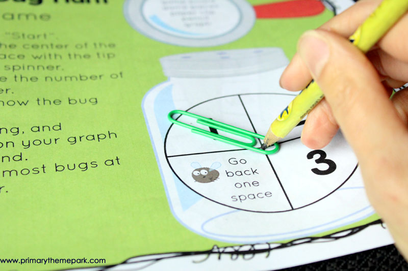 Bug Hunt Graphing Game Printable- A fun activity for an insect unit!
