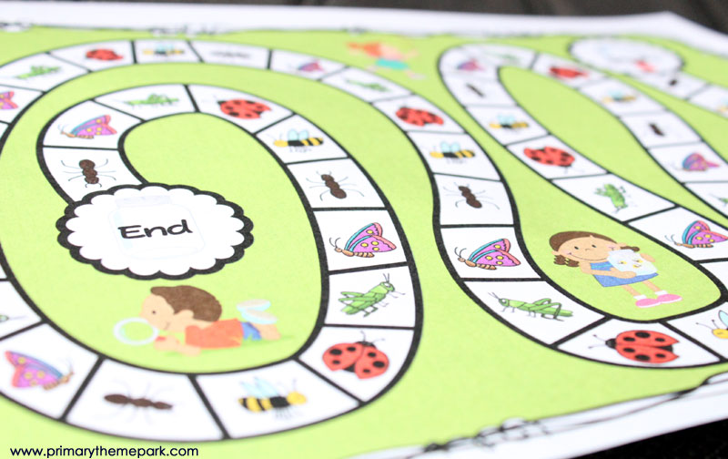 Bug Hunt Graphing Game Free Printable- A fun activity for an insect unit!