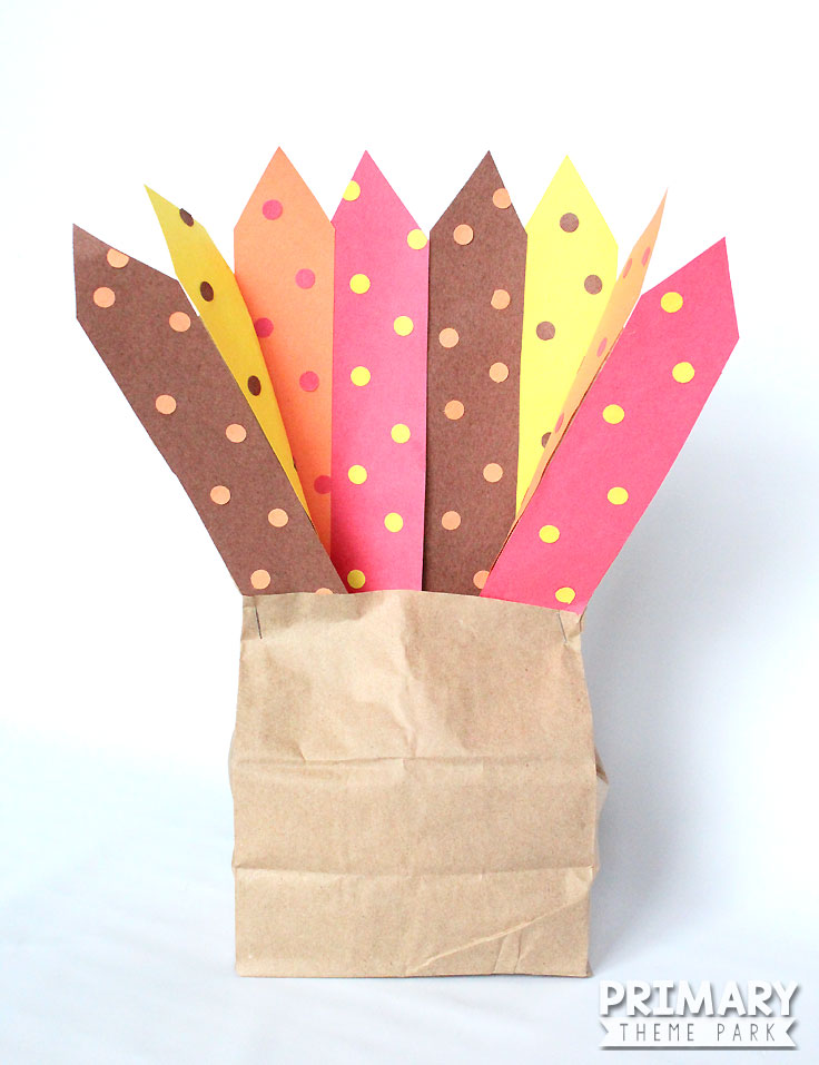 Kids will love making this stuffed paper bag turkey craft for Thanksgiving!