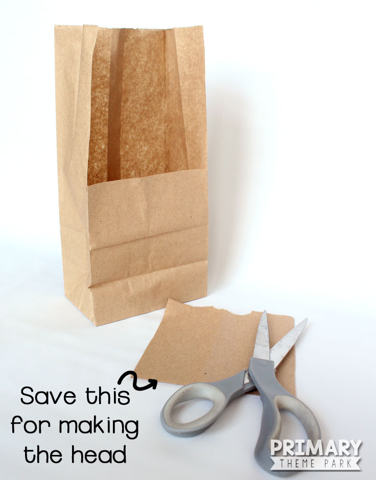 Kids will love making this stuffed paper bag turkey craft for Thanksgiving!
