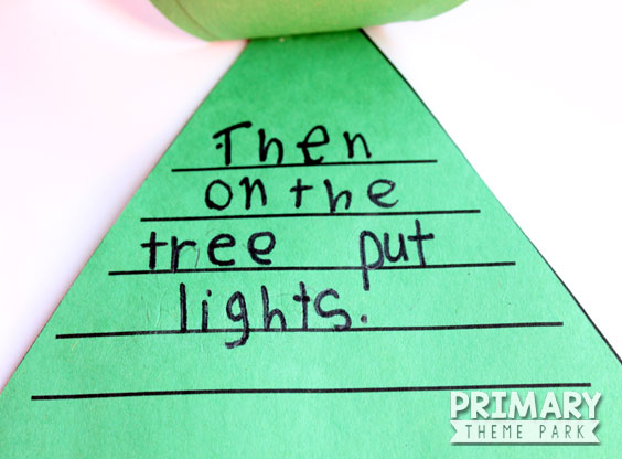 FREE Christmas Writing Activity :: Students write the steps to decorating a Christmas tree under each flap and then decorate the tree. Perfect for grade K-2.