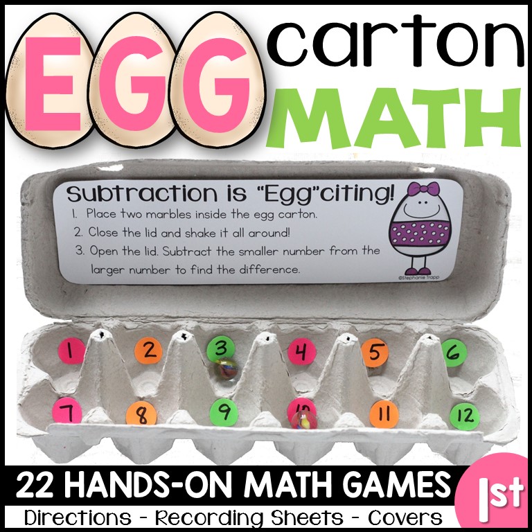 first grade egg carton math games Primary Theme Park