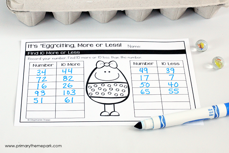 Egg Carton Math Games for First Grade
