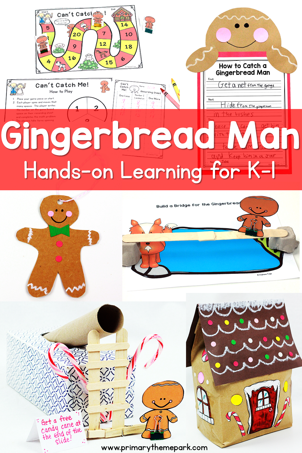 Gingerbread Man Unit Hands-On Learning for Kindergarten and First Grade