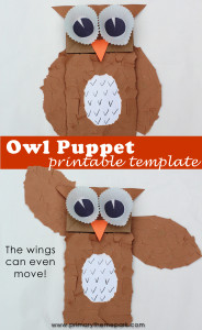 Kids will love making this paper bag owl puppet with movable wings.
