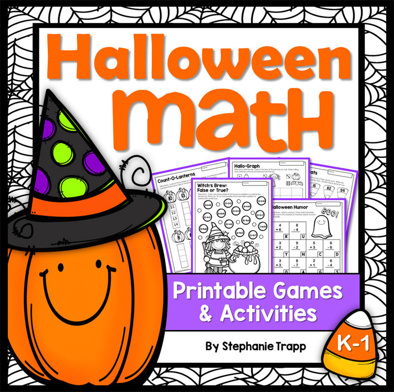 halloween math square cover - Kindergarten Halloween Games