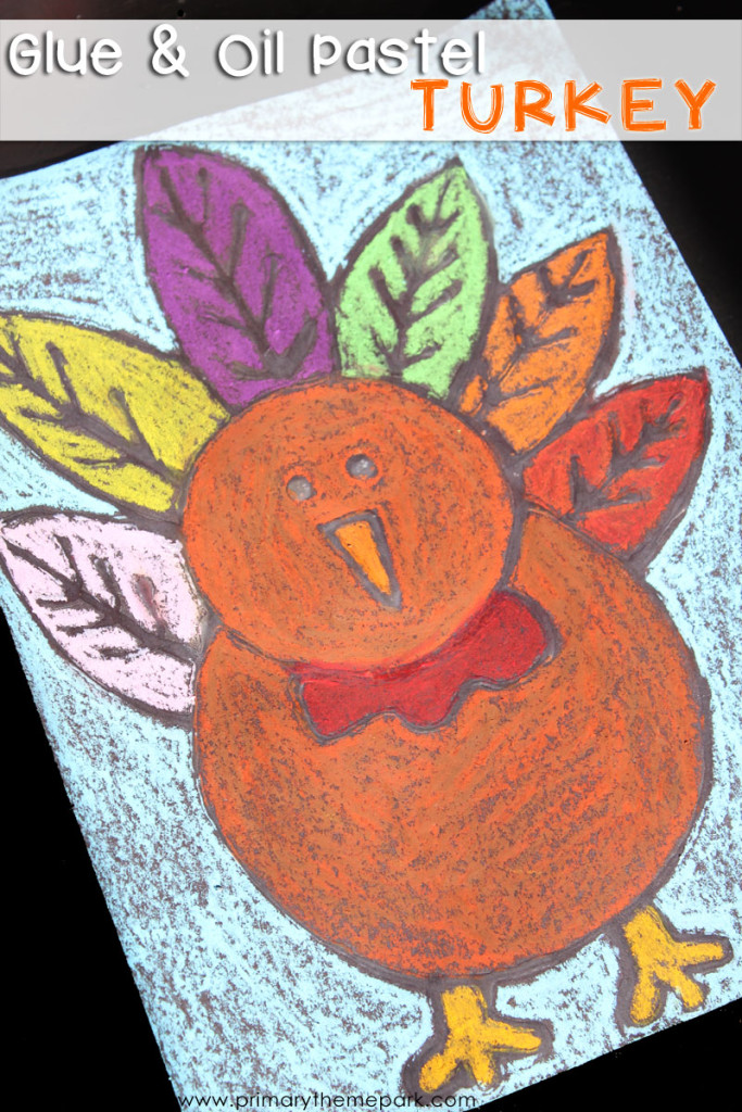 Glue and Oil Pastel Turkey Craft Primary Theme Park