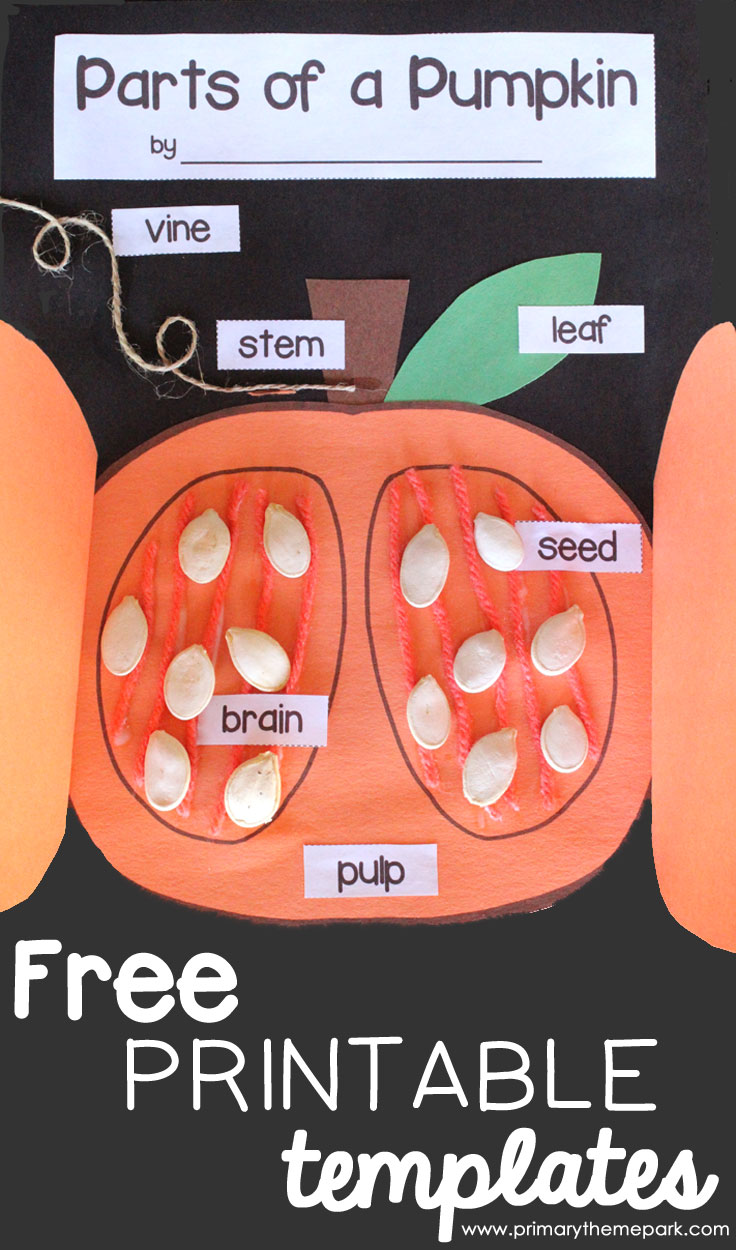 Free printable templates to create this engaging parts of a pumpkin craft. A great addition to any pumpkin unit!