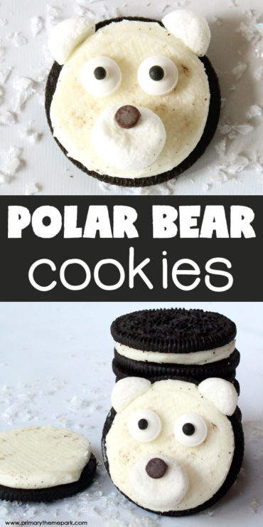 Kids will love making these easy polar bear cookies during a polar bear or arctic animal study this winter!