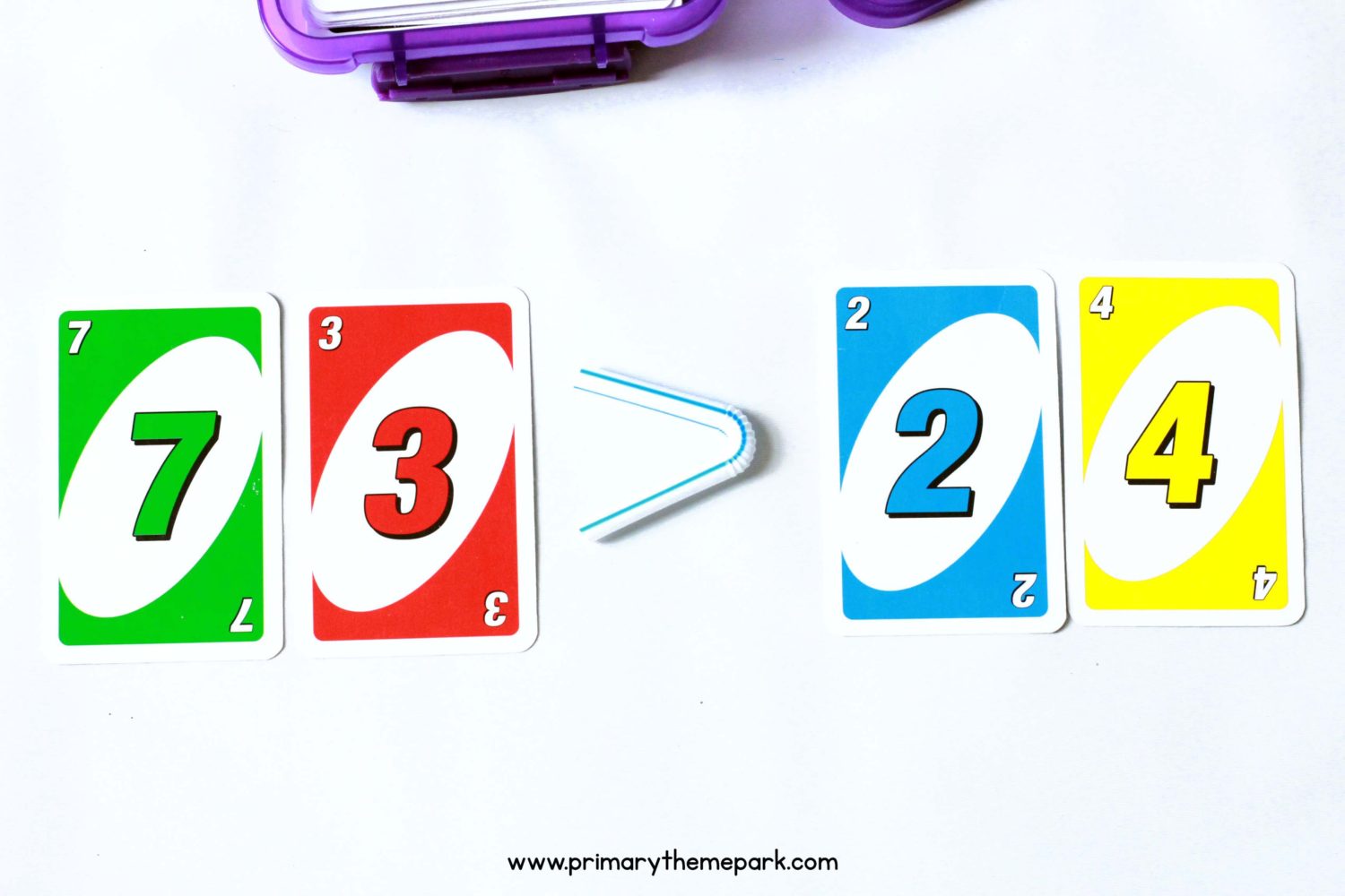 Comparing Numbers Using Playing Cards Fun Greater Than Less Than Activities - Primary Theme Park