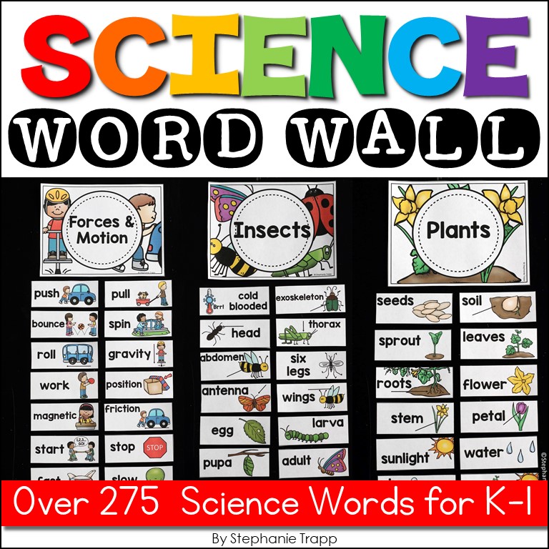 Free Science Word Wall Printables