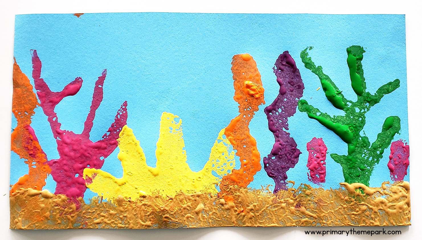 Coral Reef Art Project for Kindergarten and First Grade