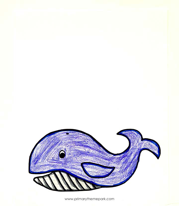 whale art project for kindergarten and first grade